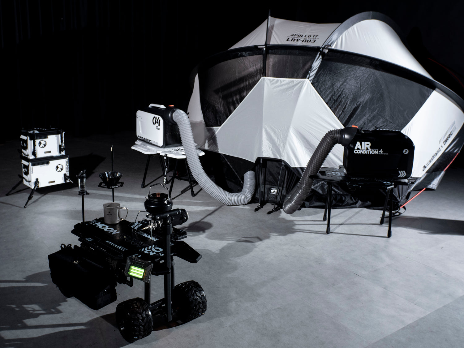 DawningFire × Weekland Watcher Tent – White Warrior Helmet