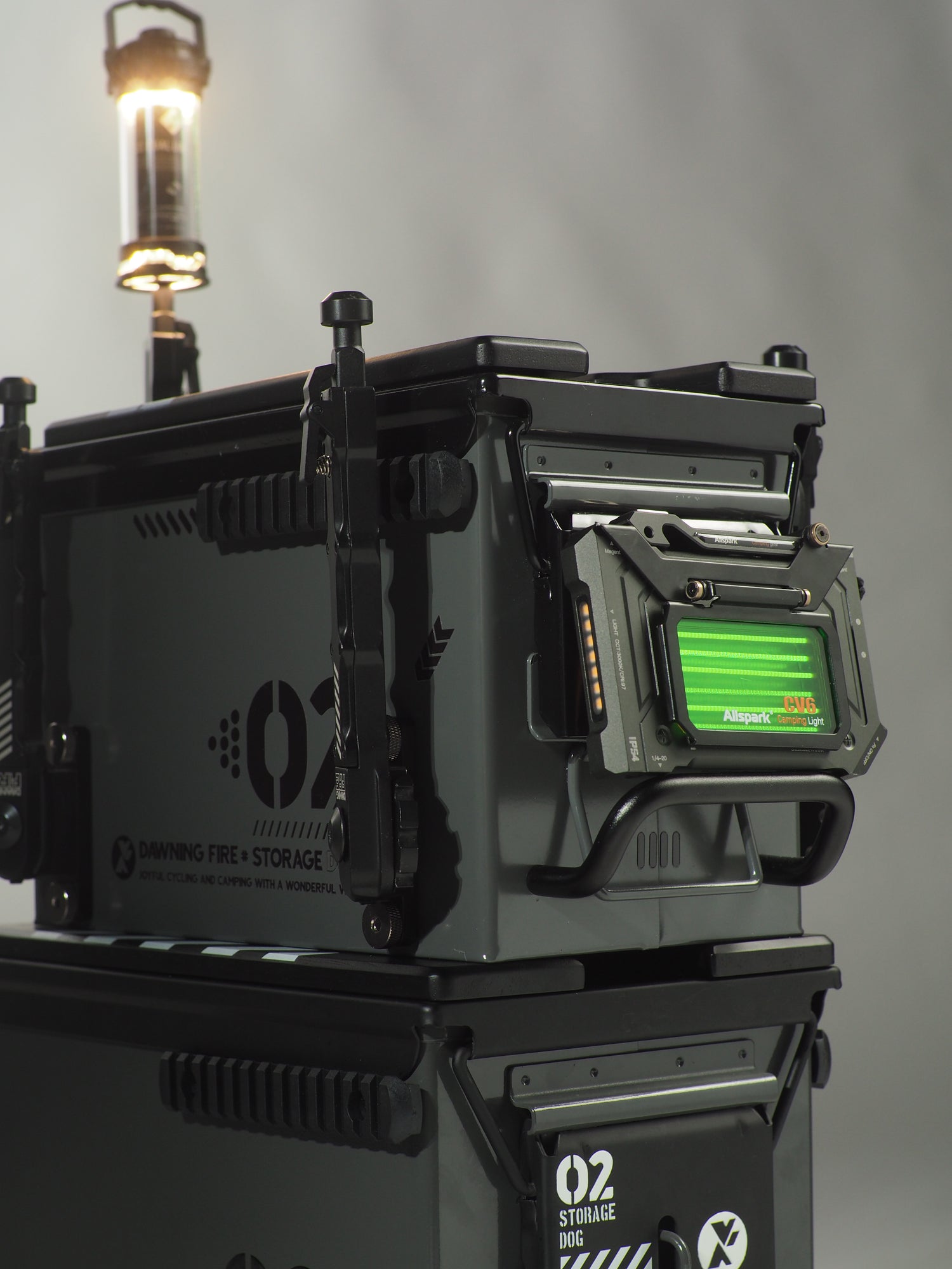 収納犬用タクティカルキャンプボックス - ブラックグリーン